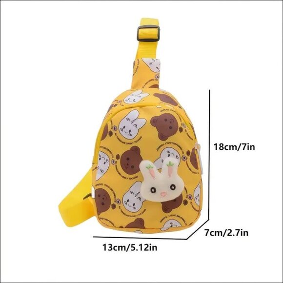 Girl's Chest Bag, Cute Rabbit Fashion Casual Satchel Bag - Picture 3 of 3